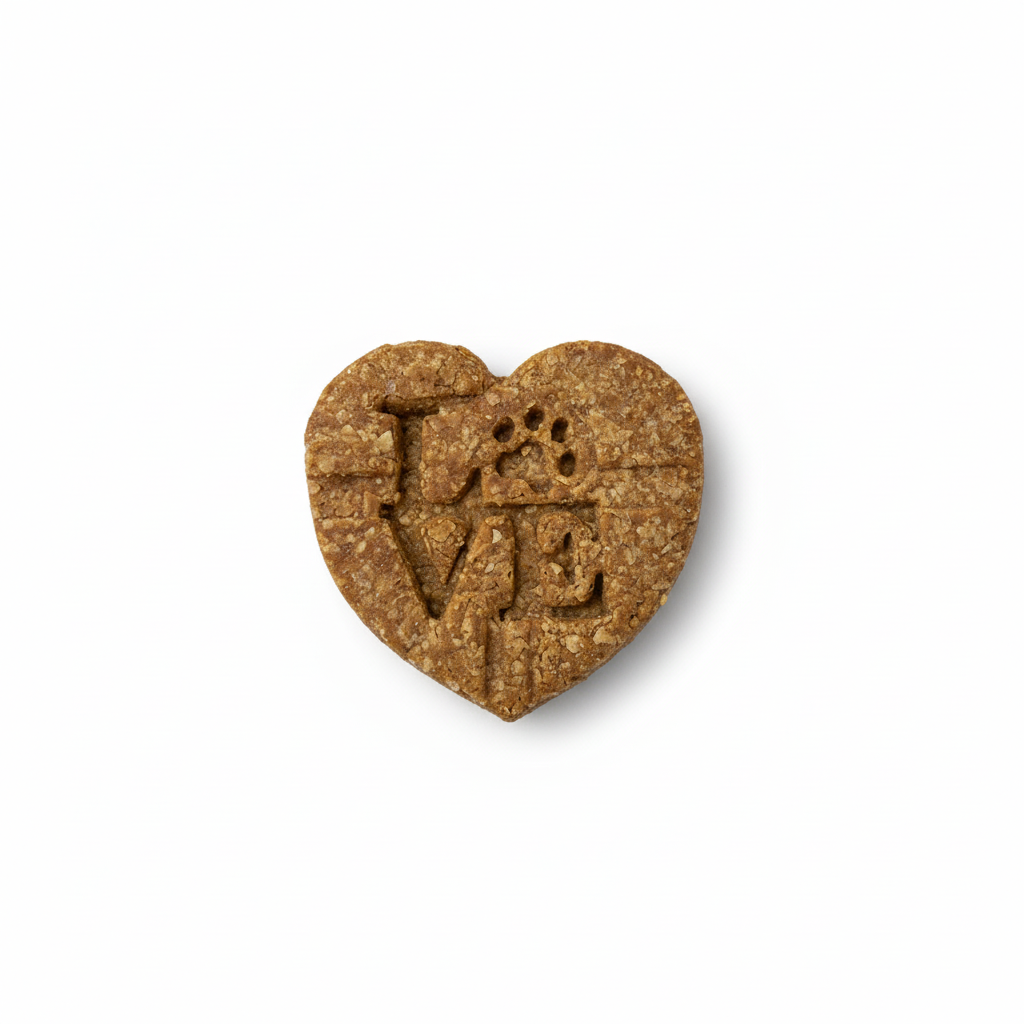 Clean background heart biscuit